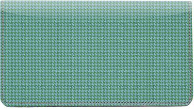 Houndstooth Leather Checkbook Cover
