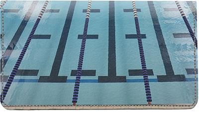 Swimming Leather Checkbook Cover