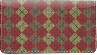 Knitted Patterns Leather Checkbook Cover