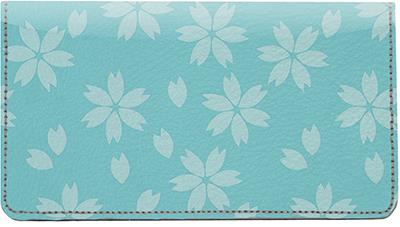 Cherry Blossoms Leather Checkbook Cover