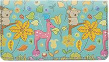 Animal Gardens Leather Checkbook Cover