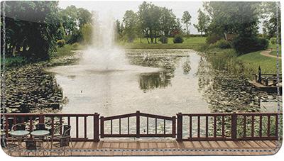 Parks On The River Leather Checkbook Cover