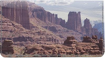 Rock Monuments Leather Checkbook Cover