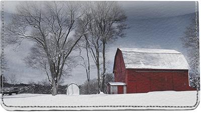 Winter Barns Leather Checkbook Cover