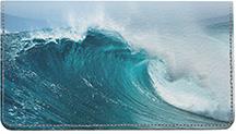 Mighty Waves Leather Checkbook Cover
