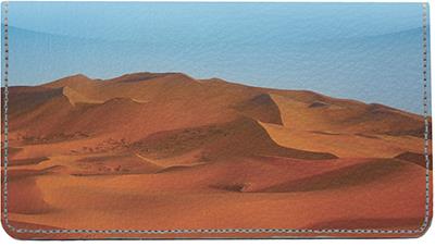 Desert Sand Dunes Leather Checkbook Cover