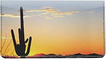 Desert Sunsets Leather Checkbook Cover