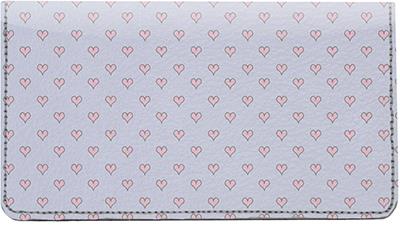 Simple Hearts Leather Checkbook Cover