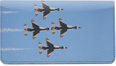 Air Force Thunderbirds Leather Checkbook Cover