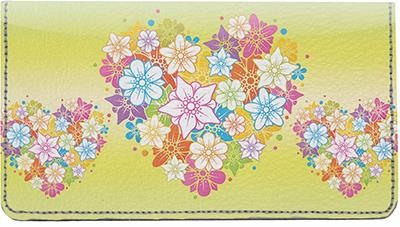 Heart Bouquets Leather Checkbook Cover