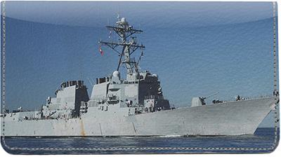 Navy Destroyers Leather Checkbook Cover