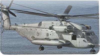 Marine Helicopters Leather Checkbook Cover