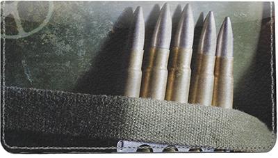 World War II Gear Leather Checkbook Cover