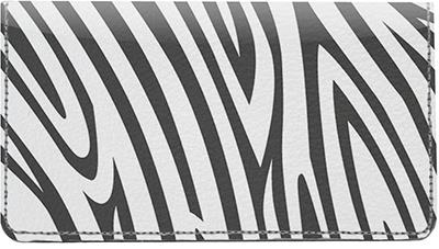 Zebra Stripes Leather Checkbook Cover