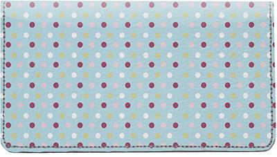 Dancing Dots Leather Checkbook Cover