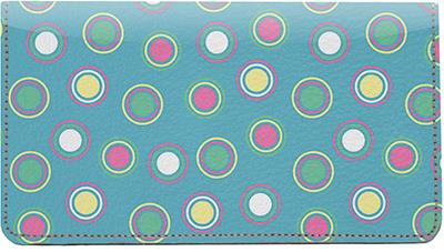 Classic Dots Leather Checkbook Cover
