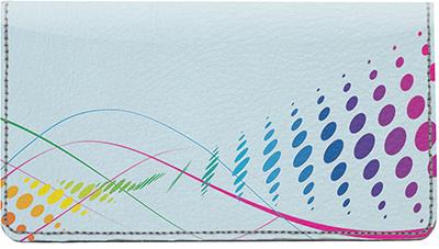 Artistic Dots Leather Checkbook Cover