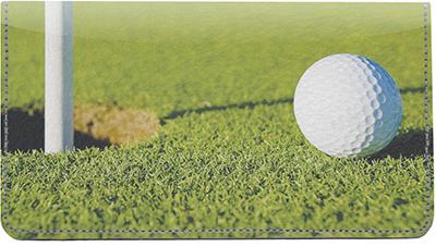 On The Green Leather Checkbook Cover