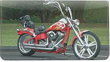 Beautiful Bikes Leather Checkbook Cover