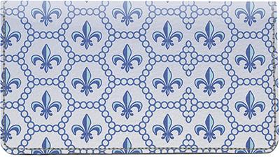 Bold Fleur Di Lis Leather Checkbook Cover