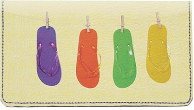 Just Hanging Around Leather Checkbook Cover
