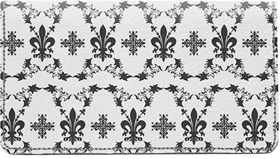 Fleur Di Lis Leather Checkbook Cover