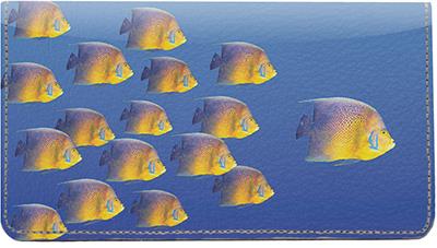 Follow The Leader Leather Checkbook Cover