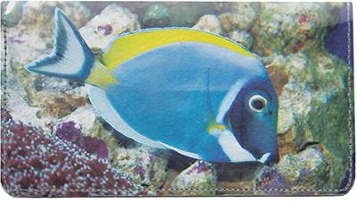 Surgeonfish Leather Checkbook Cover