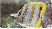 Beautiful Fish Leather Checkbook Cover