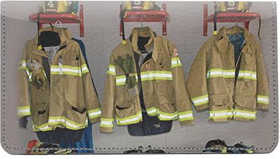 Firefighter Necessities Leather Checkbook Cover