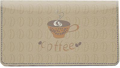 Java Time Leather Checkbook Cover