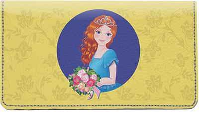 Pretty Princesses Leather Checkbook Cover
