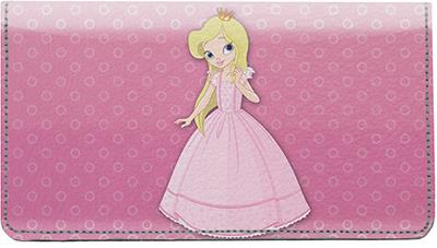 Princess In Pink Leather Checkbook Cover