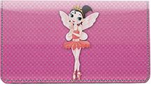 Ballerina Princess Leather Checkbook Cover
