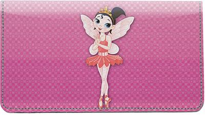 Ballerina Princess Leather Checkbook Cover
