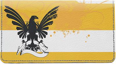 Eagle Coat of Arms Leather Checkbook Cover