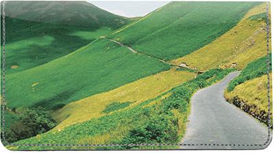 Mountain Roads Leather Checkbook Cover