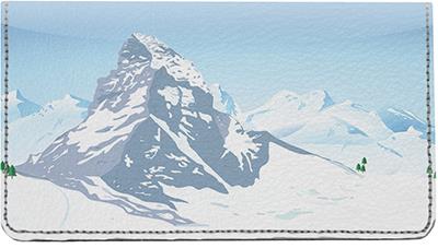 Mountain Serenity Leather Checkbook Cover