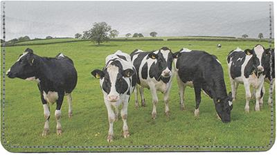 Cow Pals Leather Checkbook Cover