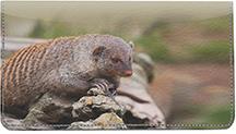Banded Mongoose Leather Checkbook Cover