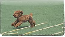 Agile Poodles Leather Checkbook Cover