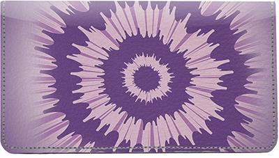 Tie Dye Burst Leather Checkbook Cover