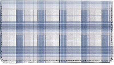 Fashionable Plaid Leather Checkbook Cover