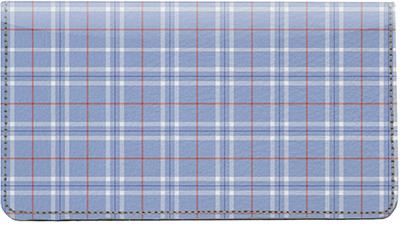 American Plaid Leather Checkbook Cover