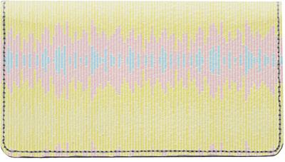 Digital Stripes Leather Checkbook Cover