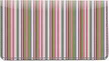 Retro Stripes Leather Checkbook Cover