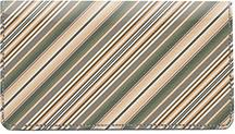 Earthy Stripes Leather Checkbook Cover
