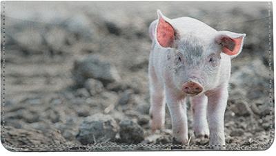 Muddy Pigs Leather Checkbook Cover
