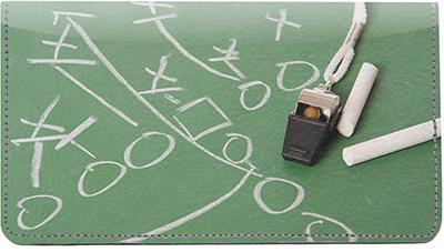 Football Practice Leather Checkbook Cover