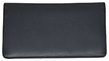Black Premium Leather Checkbook Cover